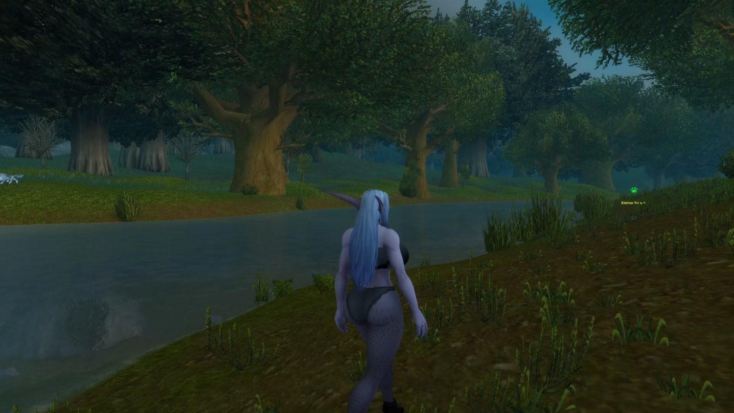 My night elf with white hair after work! #EES8cF9A